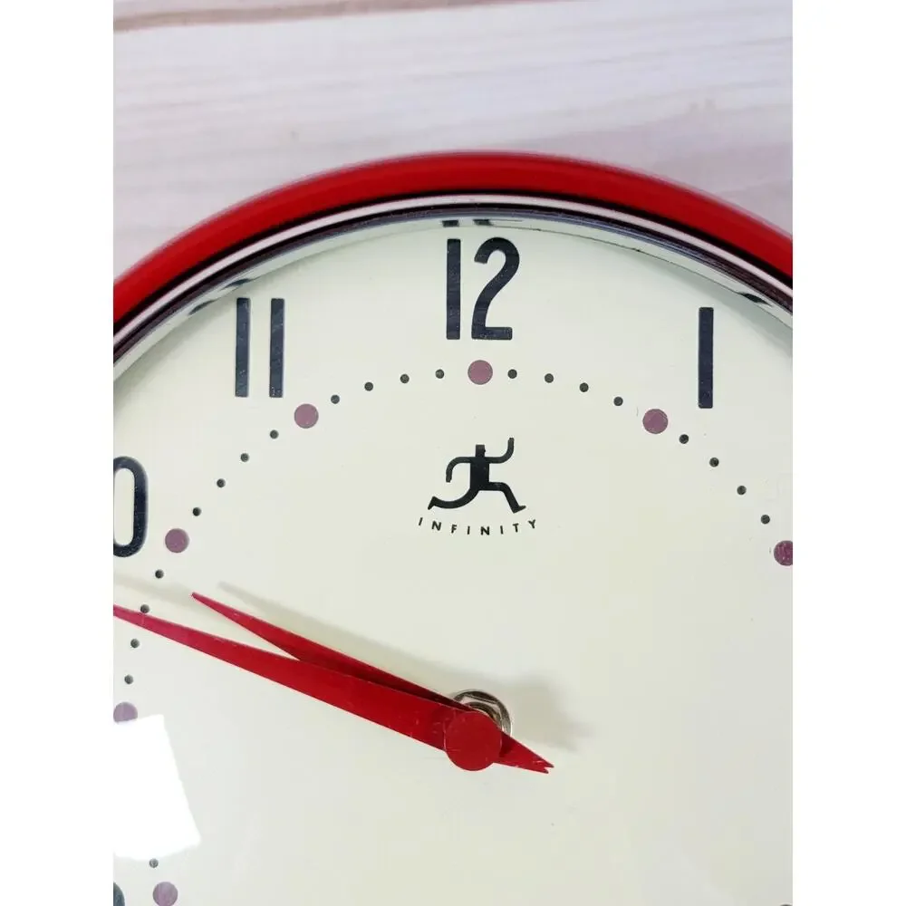 Infinity Retro Modern Red Wall Clock Vintage 2005